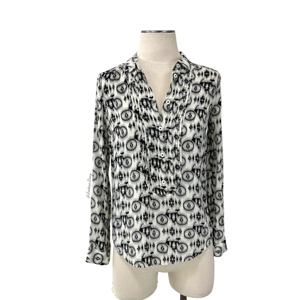 Anthropologie- Maeve Bicycle Blouse Size 0.
